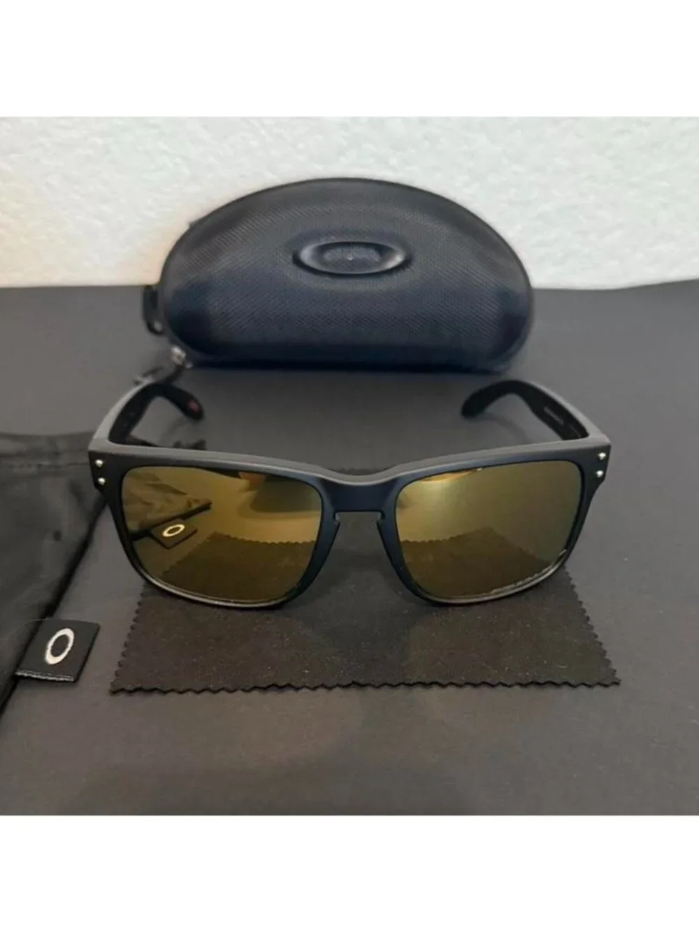 OO9102 Oakley Holbrook 24k Gold Prizm Polarized Sunglasses - Picture 7 of 8